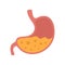 Food stomach icon flat isolated vector