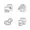 Food store categories pixel perfect linear icons set