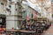 Food street in Chinatown offers seating in shade, Singapore