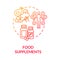 Food supplements concept icon