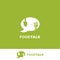 Food talk food podcast blogging logo icon with bubble speech symbol