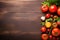 Food themed background large copy space - stock picture backdrop