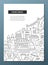 Food Track - line design brochure poster template A4