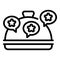 Food tray icon outline vector. Safety inspection