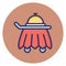 Food trolley, hostess trolley Vector Icon which can easily edit