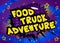 Food Truck Adventure - Comic book style text.