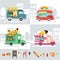 Food truck Flat design style modern vector illustration