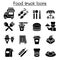 Food truck icon set