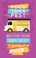 Food truck party invitation. Food menu template design. Food fly