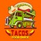 Food Truck Taco Mexican Fast Delivery Service Vector Logo