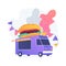 Food truck vector concept metaphor