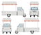 Food truck vector template side, front, back view