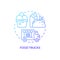 Food trucks blue gradient concept icon