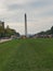 Food trucks lined up in front of dc monument