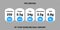 Food value label chart. Vector information beverage guideline