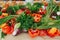 Food vegetables lot table variety fresh top