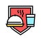 food and water security social problem color icon vector illustration