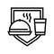 food and water security social problem line icon vector illustration
