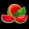 food watermelon sweet fruit ripe vector fresh slice organic juicy green