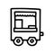 food wheel kiosk line vector doodle simple icon