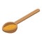 Food wood spoon icon, isometric style