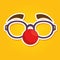 Fool clown glasses with red nose