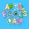 Fool Day April Holiday Greeting Card Banner Comic Crazy Eyes