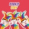 Fools day greeting card