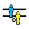 Foosball icon, vector illustration