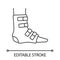 Foot ankle brace linear icon
