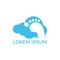 Foot and ankle podiatry  logo design. Health care symbol.