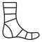 Foot bandage icon outline vector. Accident patient