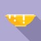 Foot bath bowl icon flat vector. Water spa