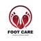 Foot Care Logo Design Health Illustration Woman Pedicure Salon Vector