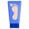 Foot cream tube professional cosmetic for makeup icon