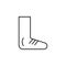 foot, disease, medical icon. Element of disease icon. Thin line icon for website design and development, app development. Premium