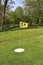 Foot golf course ball cup and flag