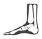 Foot icon of radiography and x-ray concept vector for landing page. Leg trauma, pain, osteoporosis