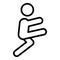 Foot kick icon outline vector. Defense karate