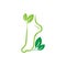 foot and leaf illustration logo vector