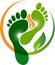 Foot leaf logo