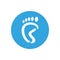 Foot logo icon design template, podiatry logo concept, foot care symbol - Vector