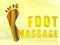 Foot massage concept. Foot massage logo in watercolor . Print of foots logo. Reflexology concept