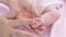 Foot massage newborn baby
