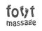 Foot massage rubber stamp. Reflexology.  Silhouette of feet on Brush Stroke in gray for your web site design, app, UI.