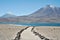 Foot path to Laguna Miscanti at Atacama desert