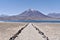 Foot path to Laguna Miscanti at Atacama desert