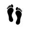 Foot print icon. Vector bare foot symbol