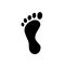 Foot print icon. Vector illustration bare foot symbol on white background