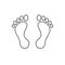 Foot print icon. Vector illustration bare foot symbol on white background